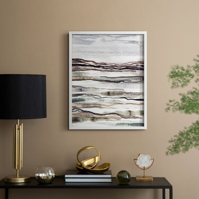 Muted Earth Layers I Framed Print - Solid Wood