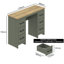 Limestone Alezae  6 Drawers Dressing Table-115789059