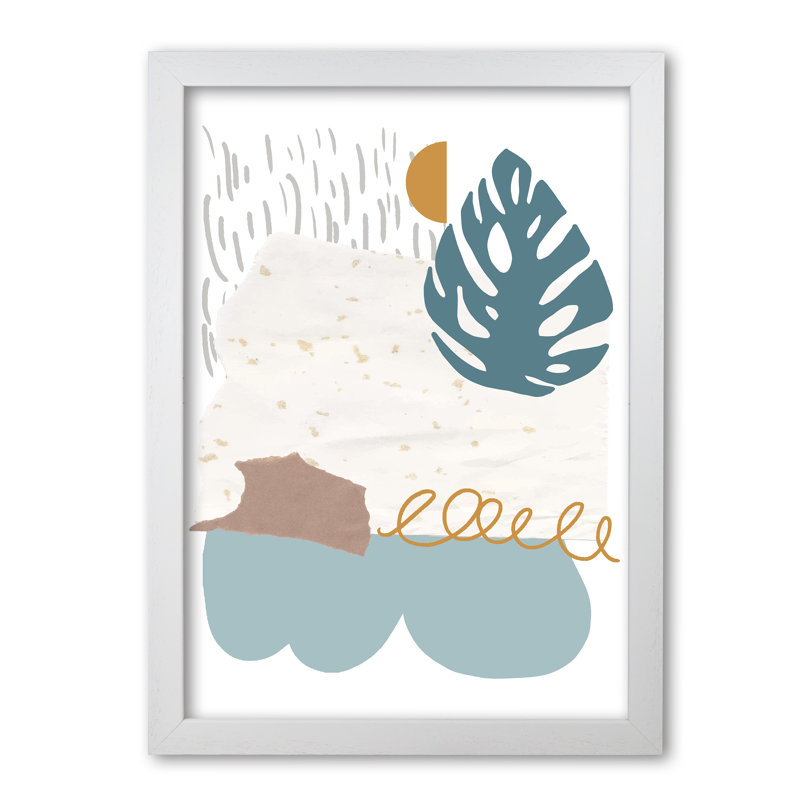 Reef Shapes Abstract 1 - Print, 60 cm H x 42 cm W x 5 cm D, White Grain Frame