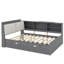 Lit plateforme double avec tablettes, lit gigogne et tête de lit-925522409