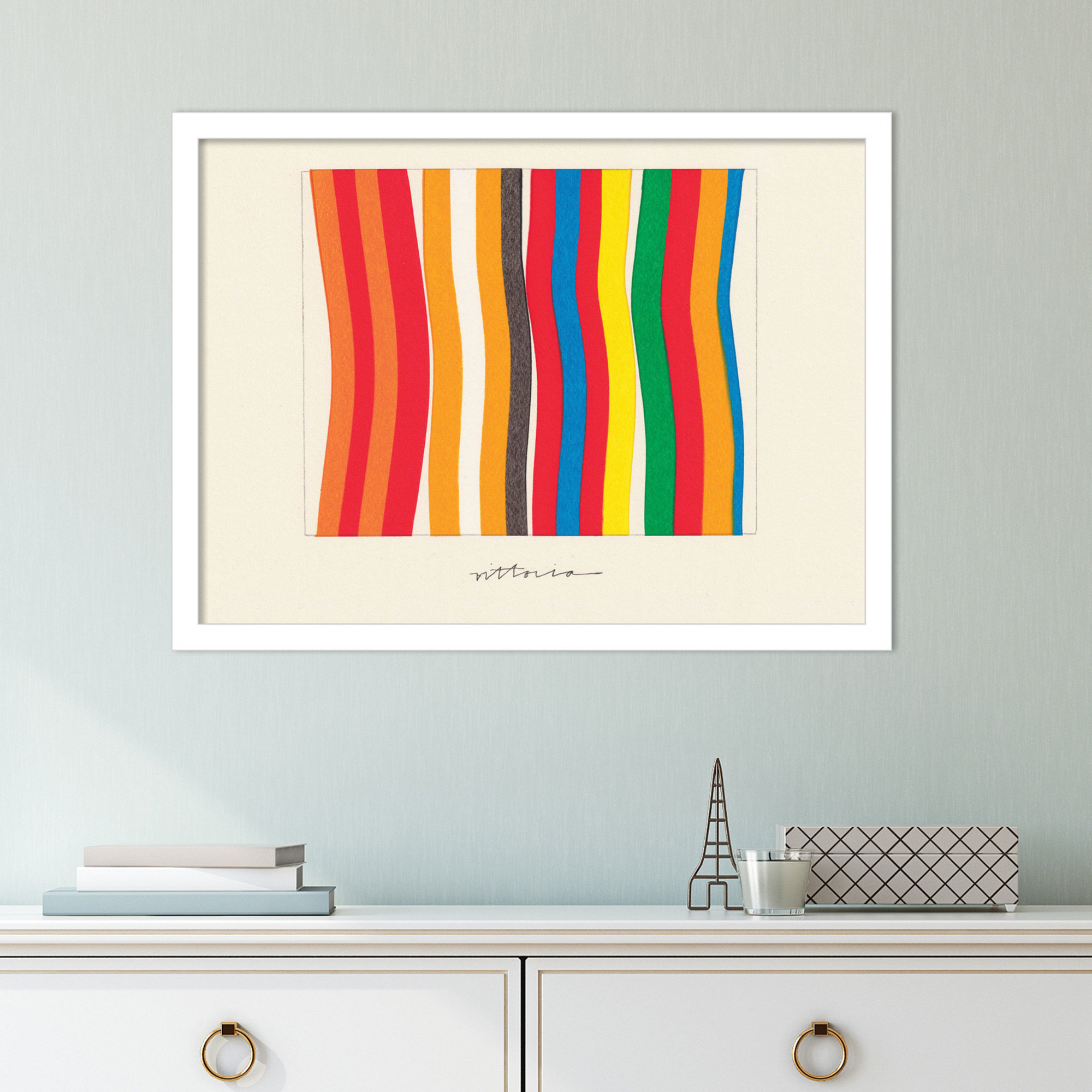 I'm Parallel To Myself by Amber Vittoria, White, 16" H x 21" W x 1" D