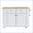 48" Kitchen Island with Drop Leaf, Internal Door Racks, and Power Outlet – White (Stools Not Included)-899712383