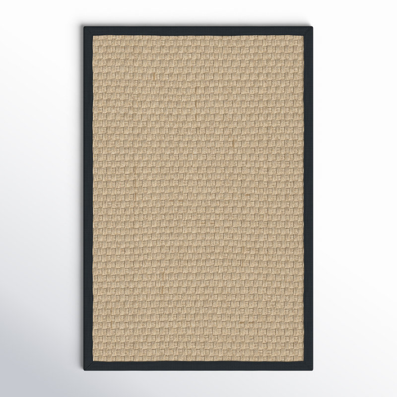 Auckland Natural/Black Area Rug, Rectangle 2' x 3'