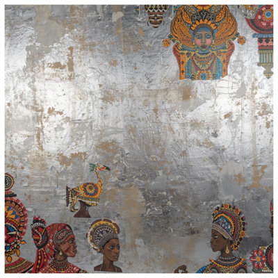 African Inspired Art Shower Curtains Extra Long