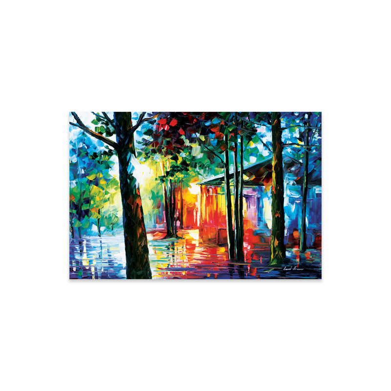 Soleil dans les gouttes sur plastique / acrylique par Leonid Afremov, peinture