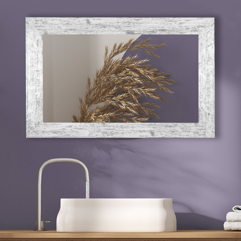 Miroir de salle de bain patiné, 33 po x 34 po