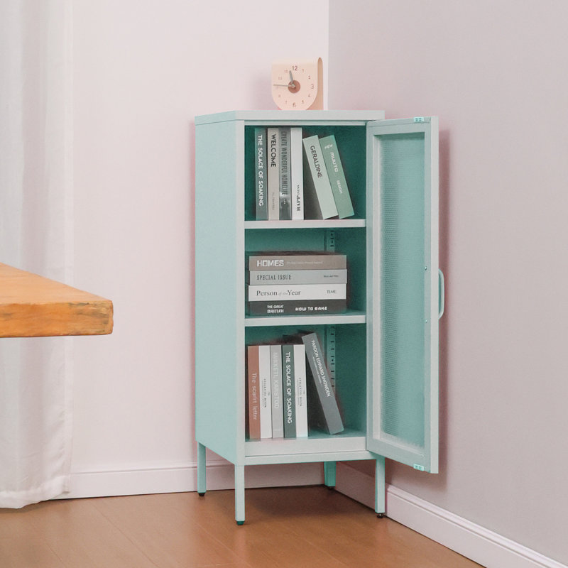 Armoire d'appoint en métal Mully, Vert