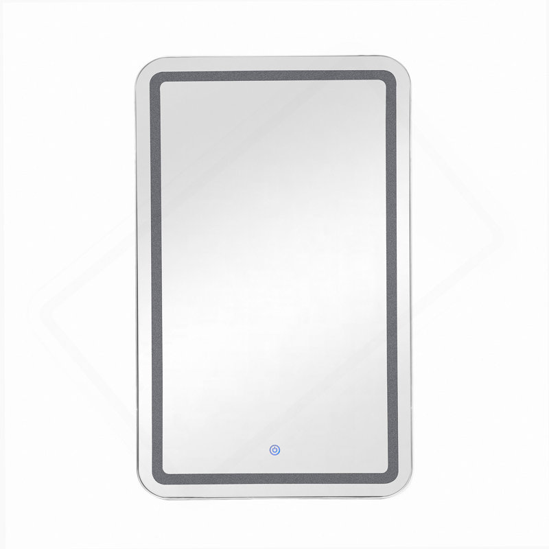 Armoire à pharmacie rectangulaire avec miroir, Argent argent