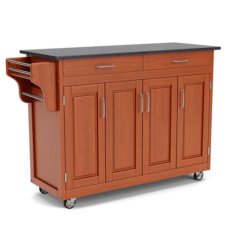 Littrell Kitchen Island, Cottage Oak Granite