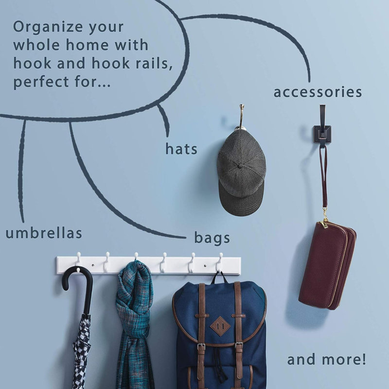 Aeiden Metal Wall Organizer with Key Hooks