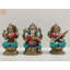Ensemble de 3 figurines Saraswati-Ganesha-Lakshmi