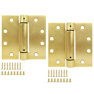 Charnière à fermeture automatique, 4,5 po, carré, paquet de 2