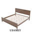 Lit plateforme avec rangement spacieux sous le lit et pieds fuselés de style Mid-Century - aucun sommier nécessaire-111086045-111086047