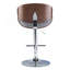 Marana - Tabouret de bar pivotant réglable en bois courbé - Gris pierre