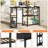 L-Shaped Bar Table, Home Bar Unit with Charging Station