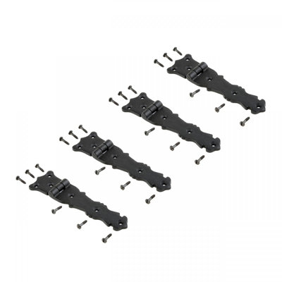Wrought Iron Fleur de Lis Strap Hinge