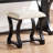 Unique Modern Bedroom Vanity Set W Stool Foldable Mirror Drawers Black Color MDF Veneer 1Pc Vanity Set-890770670