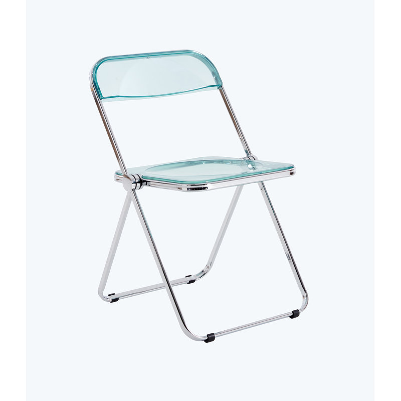 Chaise de salon pliante en plastique 1 pièce Arnesha, Bleu