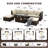Mirisola 7-Piece Outdoor PE-Wicker Sectional Conversation Set with 43" Rectangular 60,000 BTU Fire Pit Table, Dual-Fuel, 2 Ottomans-1830404431-1877432533-1877432535