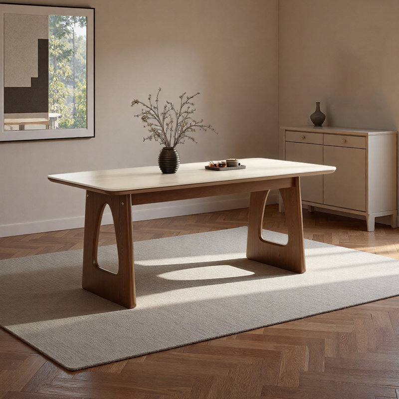 Mid-Century Rectangular Dining Table, 29.5"H x 63"L x 31.5"W