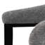 Maoro - Tissu gris moderne + chaise de salle à manger noire