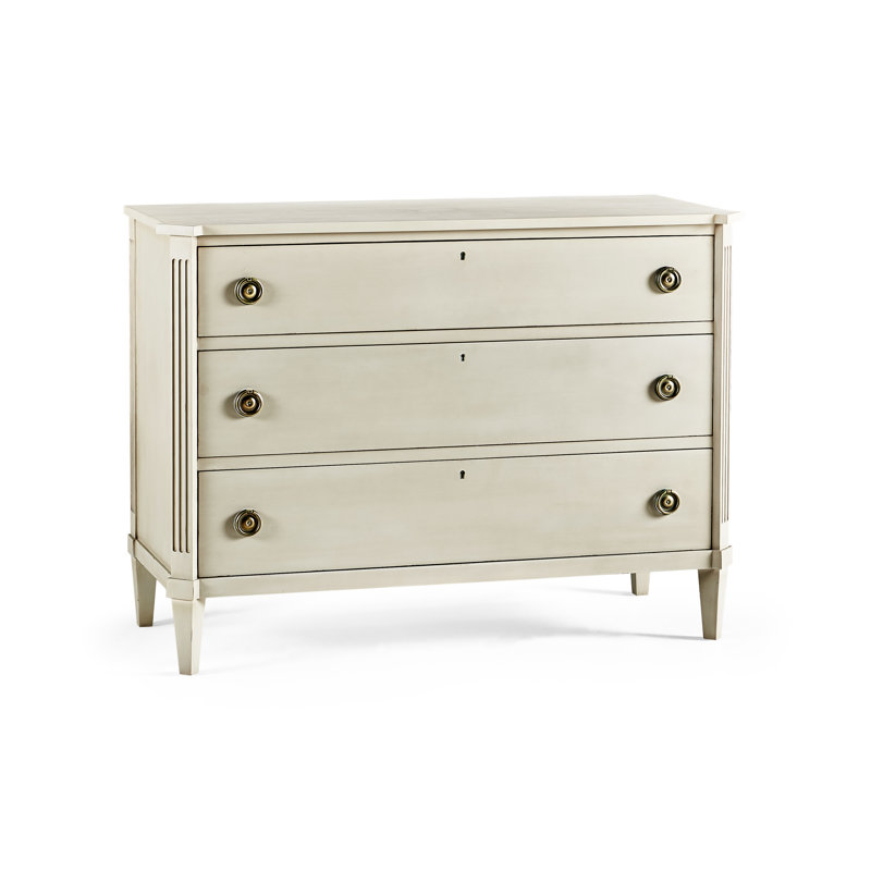 Aeon Solid Wood 48 " W 3 - Drawer Dresser, London Mist