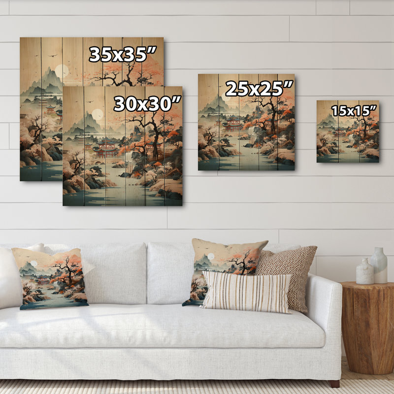 Taoran China Art Silk Road II sur impression sur bois, H 25 po x l 25 po x P 0,78 po