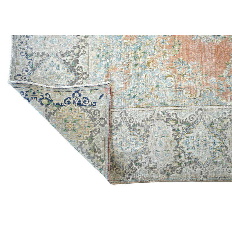 High-Quality Hand-Knotted Rose And Charcoal Area Rug