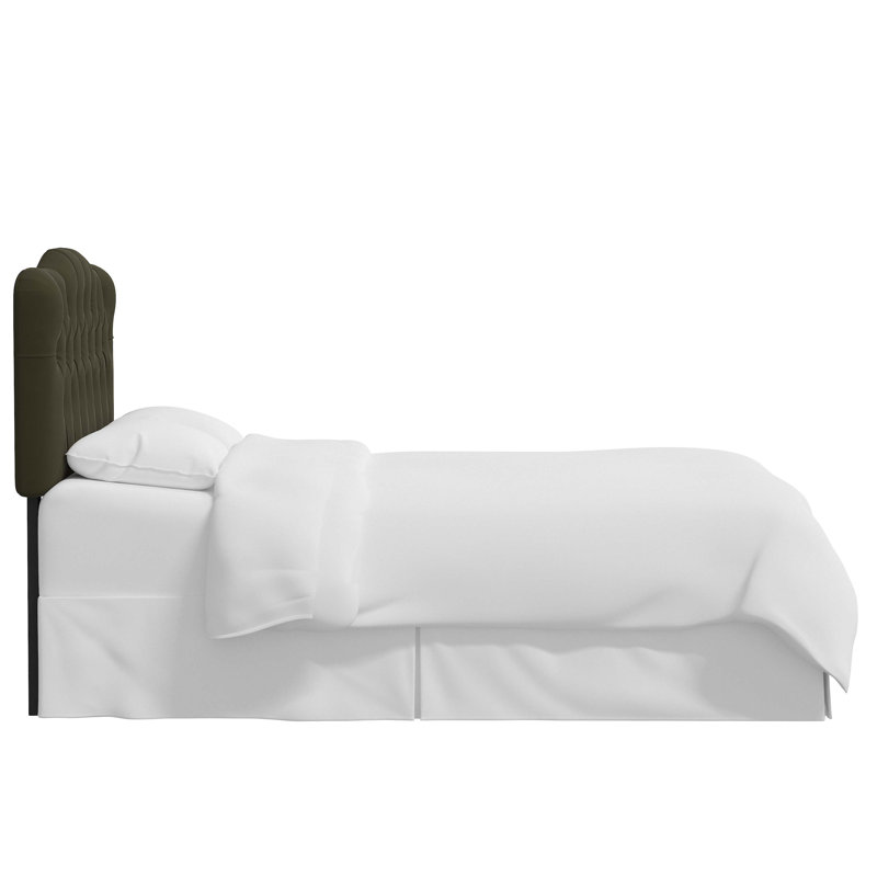 Upholstered Headboard, Classic Loden Velvet, King