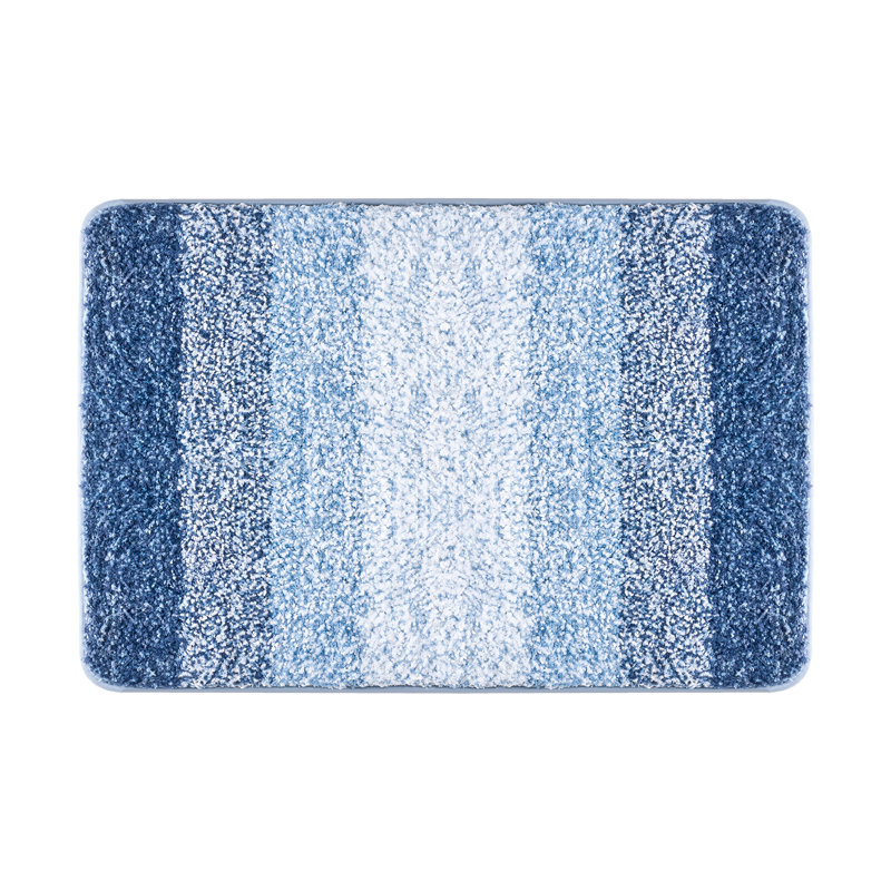Tapis de salle de bain doux et absorbant, Bleu, L 30 po x l 20 po