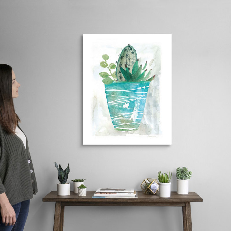 Art mural sur toile Summer Cactus, Toile tendue, H 30 po x l 24 po x P 1,25 po