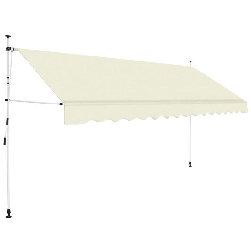 Dakota Fields Retractable Patio Awning, 3.5m W x 1m D, Cream