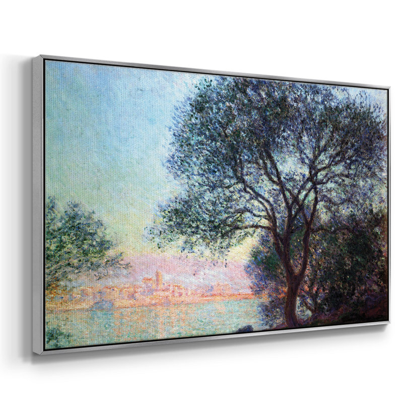 «Antibes Seen from La Salis», reproduction sur toile flottante, H 17 po x l 25 po x P 2 po, Encadrement argenté