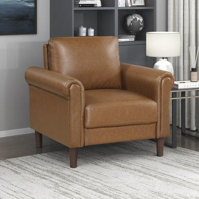 Fauteuil en similicuir moderne et contemporain de 35 po Kulik