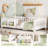 White Queen Montessori Floor Bed, Sturdy Wood Support, No Box Spring Needed, Easy Assembly-129437170-129437172