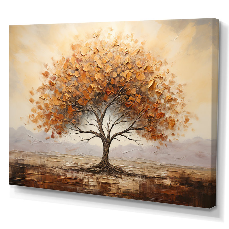 Arbre sauvage, art africain sur toile, H 34 po x l 44 po x P 1,5 po, Toile tendue