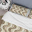 Ensemble de housse de couette beige brun Midcentury Wave Lines I - Midcentury-109174625