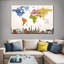 «World Map Vintage Hues World Map», reproduction sur toile-92519710
