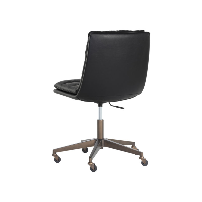 Gwenan Swivel Side Chair, Black