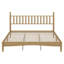 Lit plateforme en bois avec tête de lit en forme de gourde, lit plateforme de style rétro-1119673037