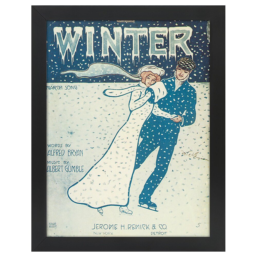 Leinwandbild  Vintage Music Cover Winter