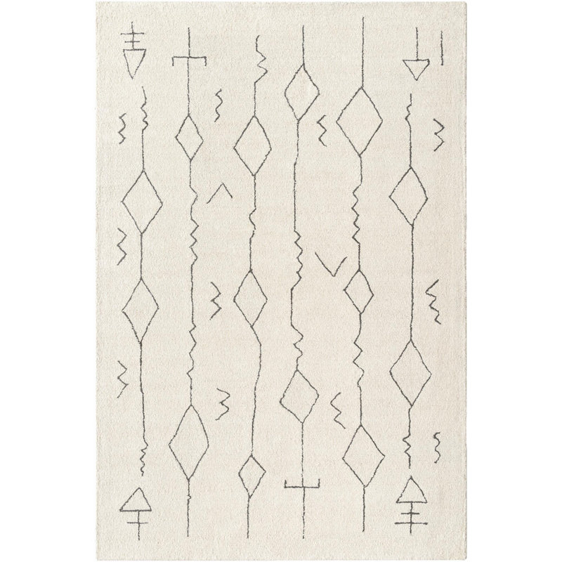 Tapis rectangulaire en laine Dena, Rectangle 6 pi x 9 pi