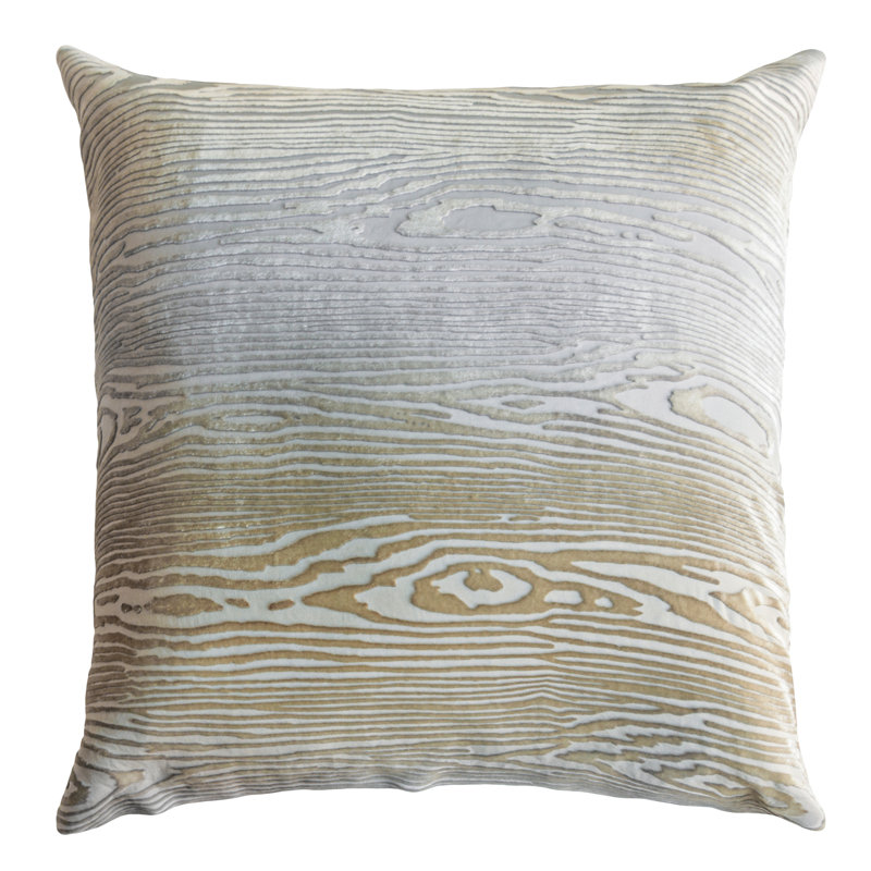  Rectangle Velvet Pillow Cover & Insert, Square 22"H x 22"W, Nickel