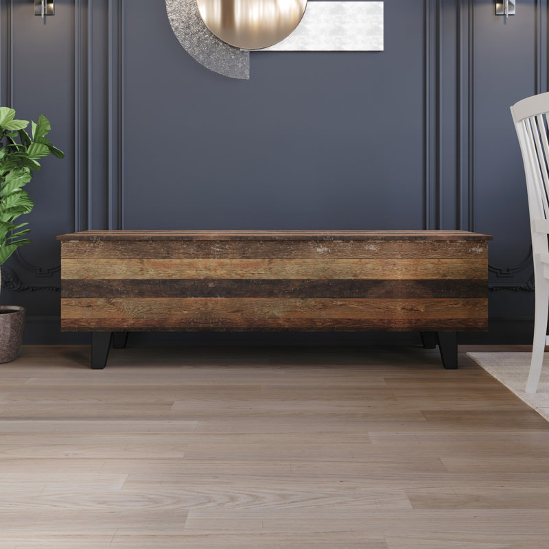 Auburn Storage Cabinet Bench, Vintage Oak 