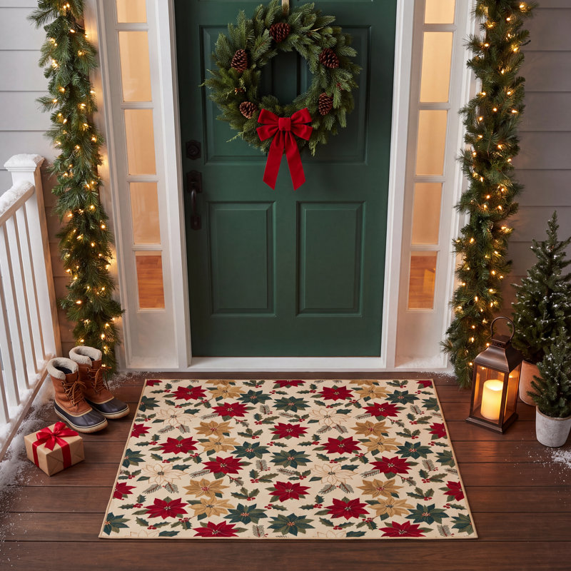 Tapis Catalhoyuk Christmas, Rectangle 6 pi 7 po x 8 pi 10 po
