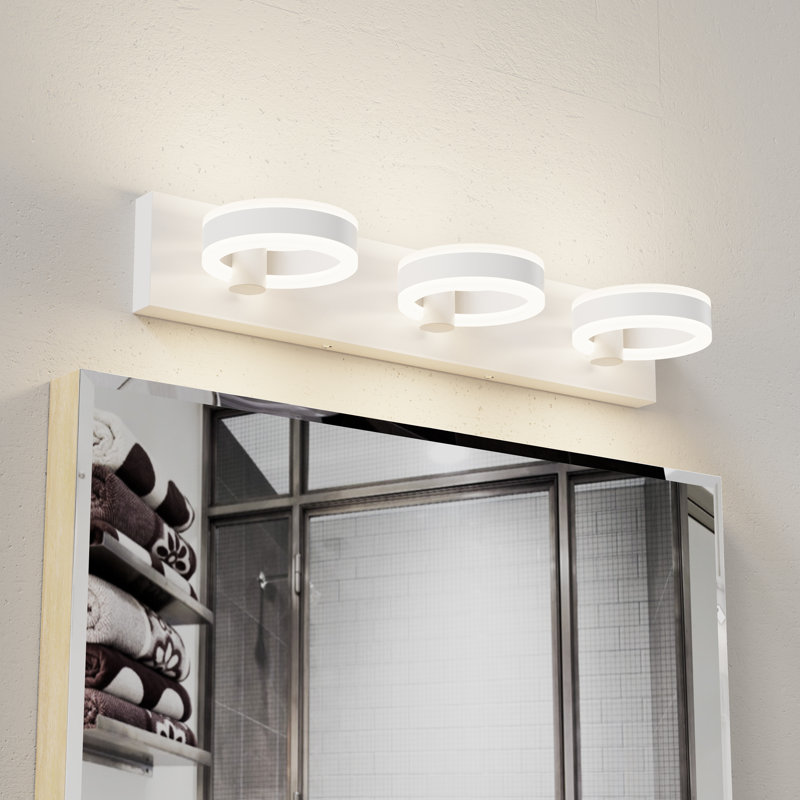 Éclairage à DEL à intensité variable pour meuble-lavabo Ghian, Blanc