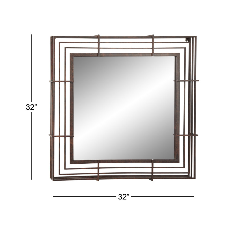 Alford Metal Square Wall Mirror