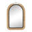 Amsah Arched Rattan Frame Boho Wood Wall Mirror