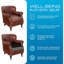 Coussin de fauteuil inclinable avec housse en velours 2 tons - Très grand (coussin seulement)