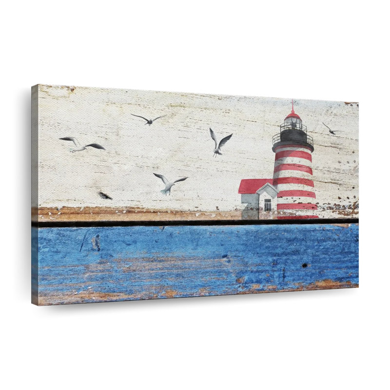 Phare classique, reproduction sur toile, H 26 po x l 39 po x P 1,25 po
